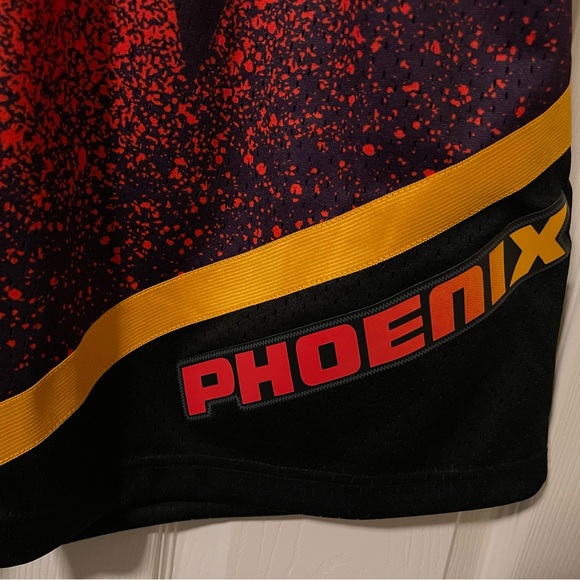 Mitchell & Ness Phoenix Suns Swingman Shorts NBA Orange Purple Black Mens M-XXL - Picture 5 of 16